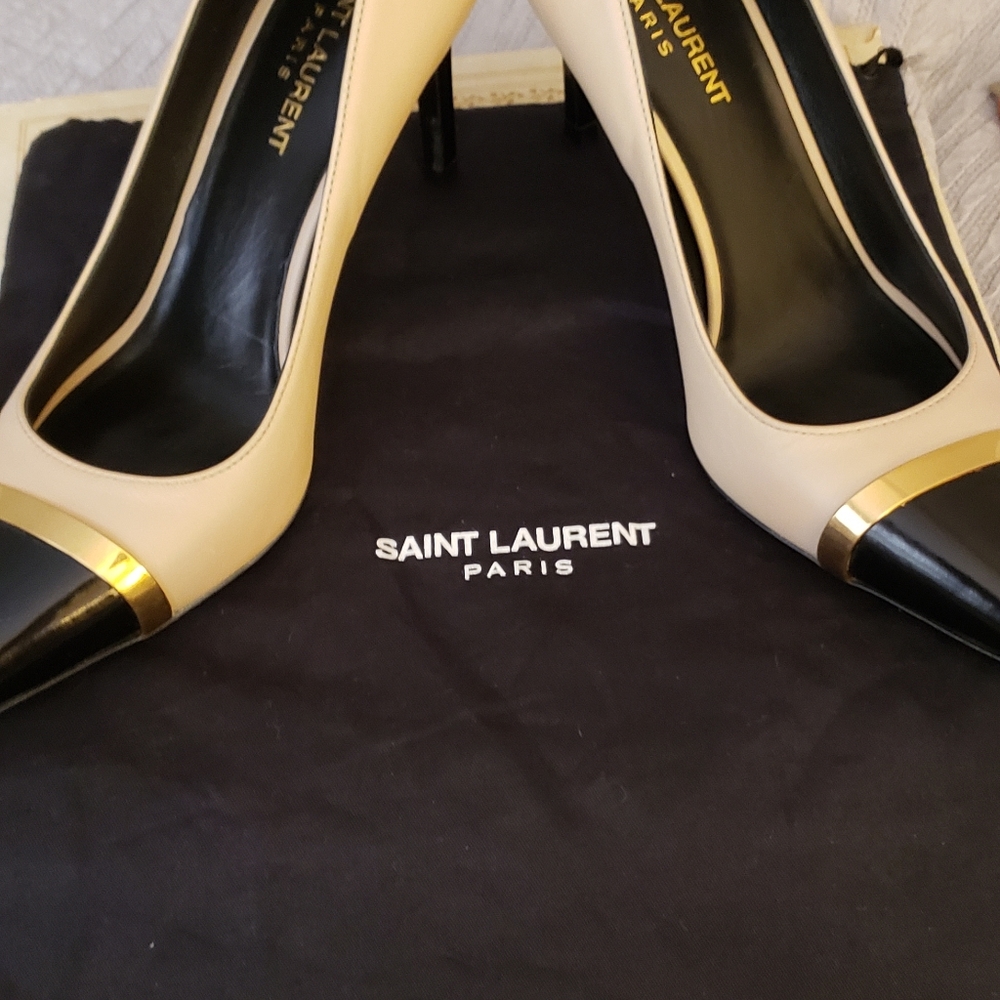 Saint Laurent Pumps Two-Tone Nude/Black